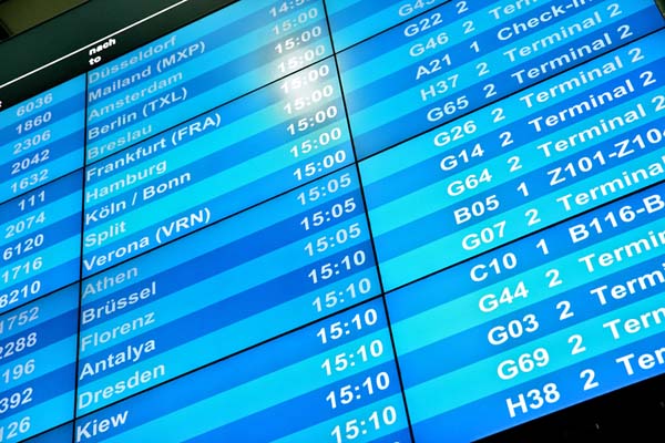 Flight information board